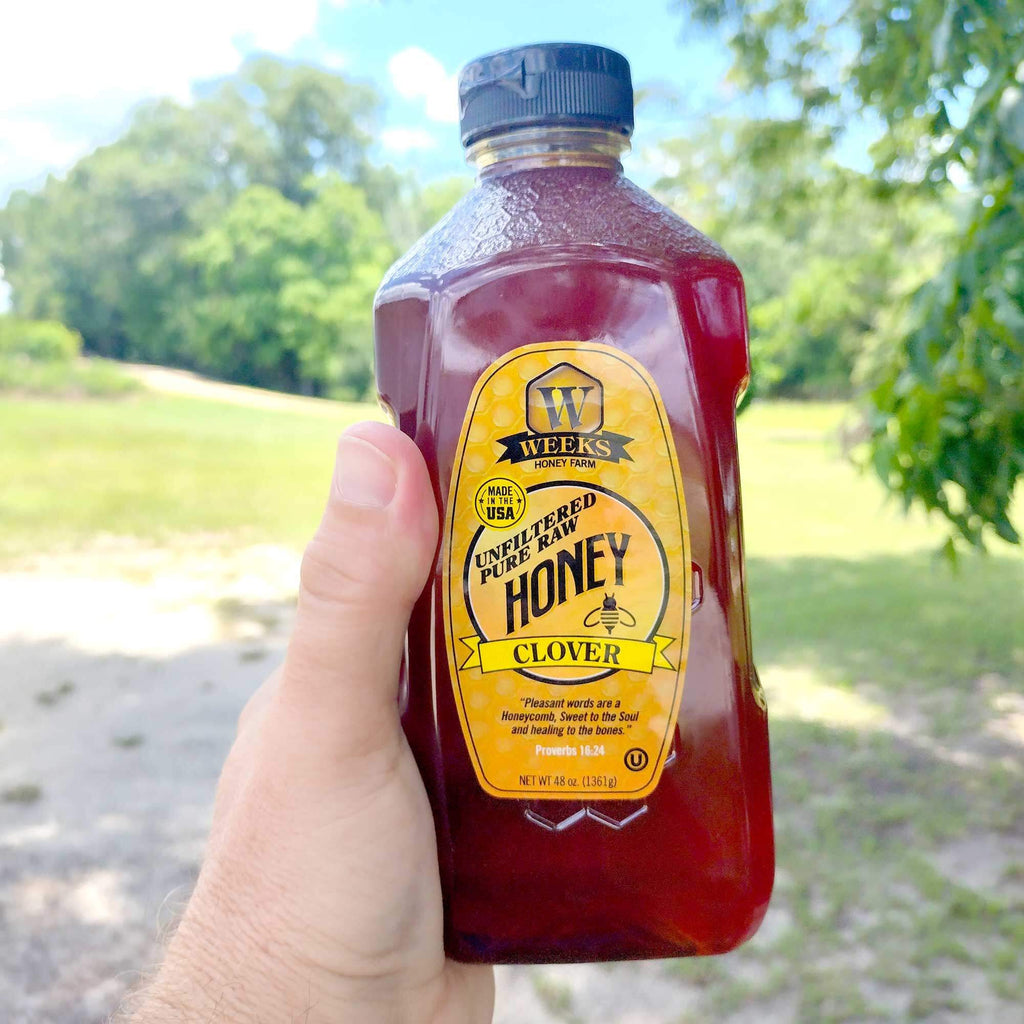 All-Natural Pure Raw Clover Honey