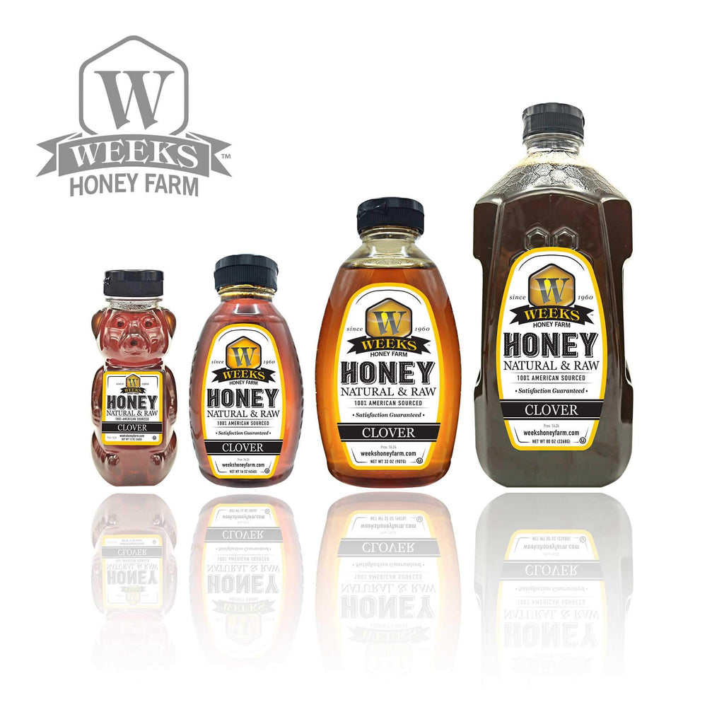All-Natural Pure Raw Clover Honey