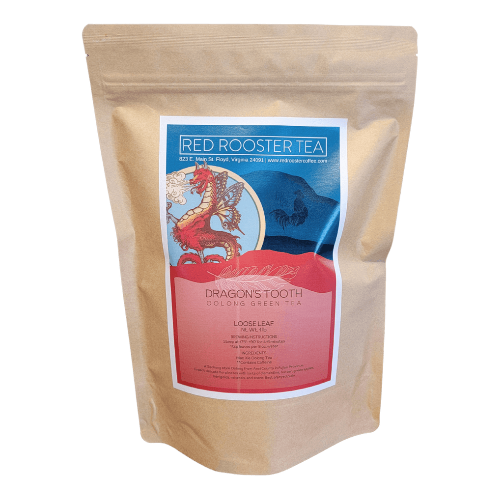 Red Rooster Tea label 