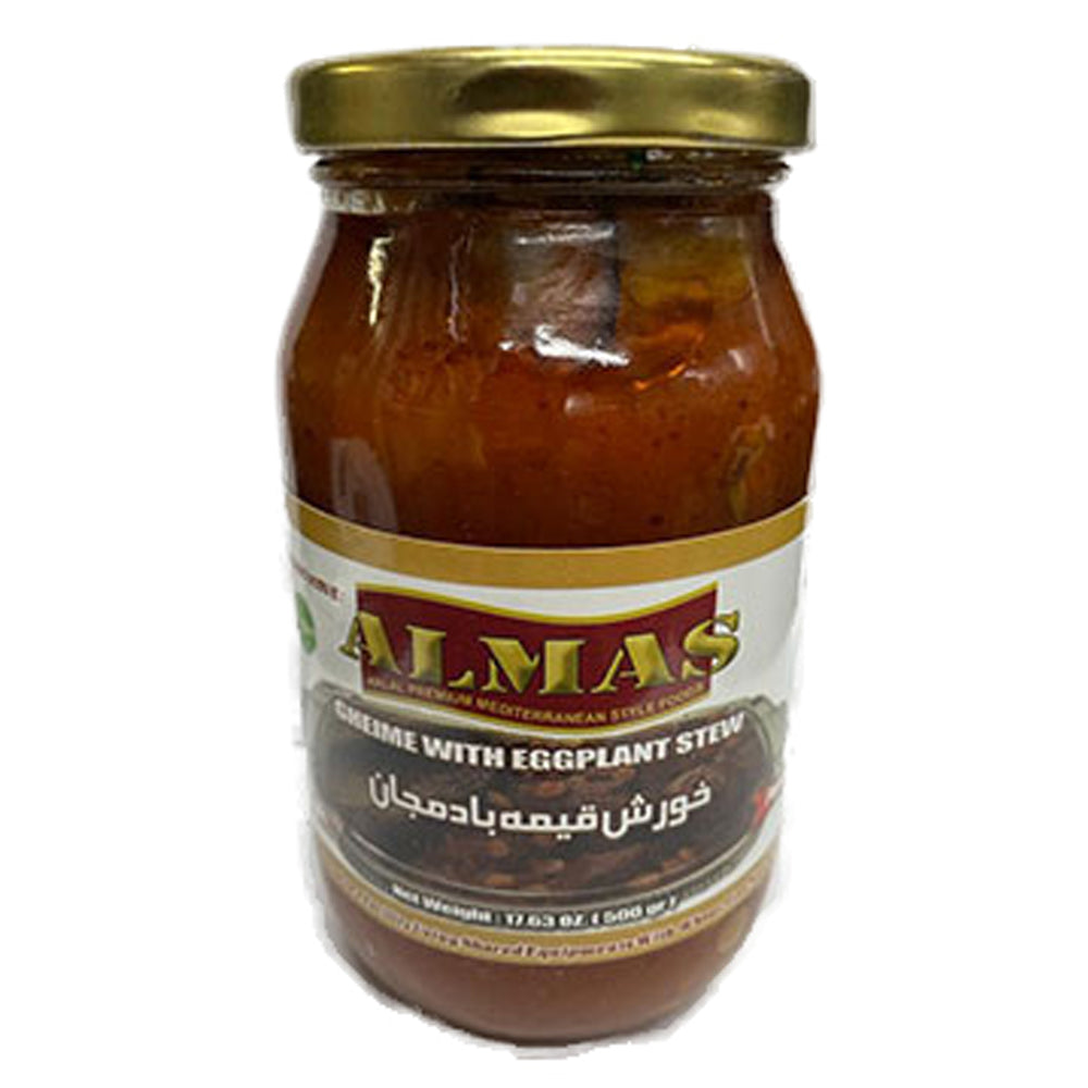 Almas Gheimeh with Eggplant Stew