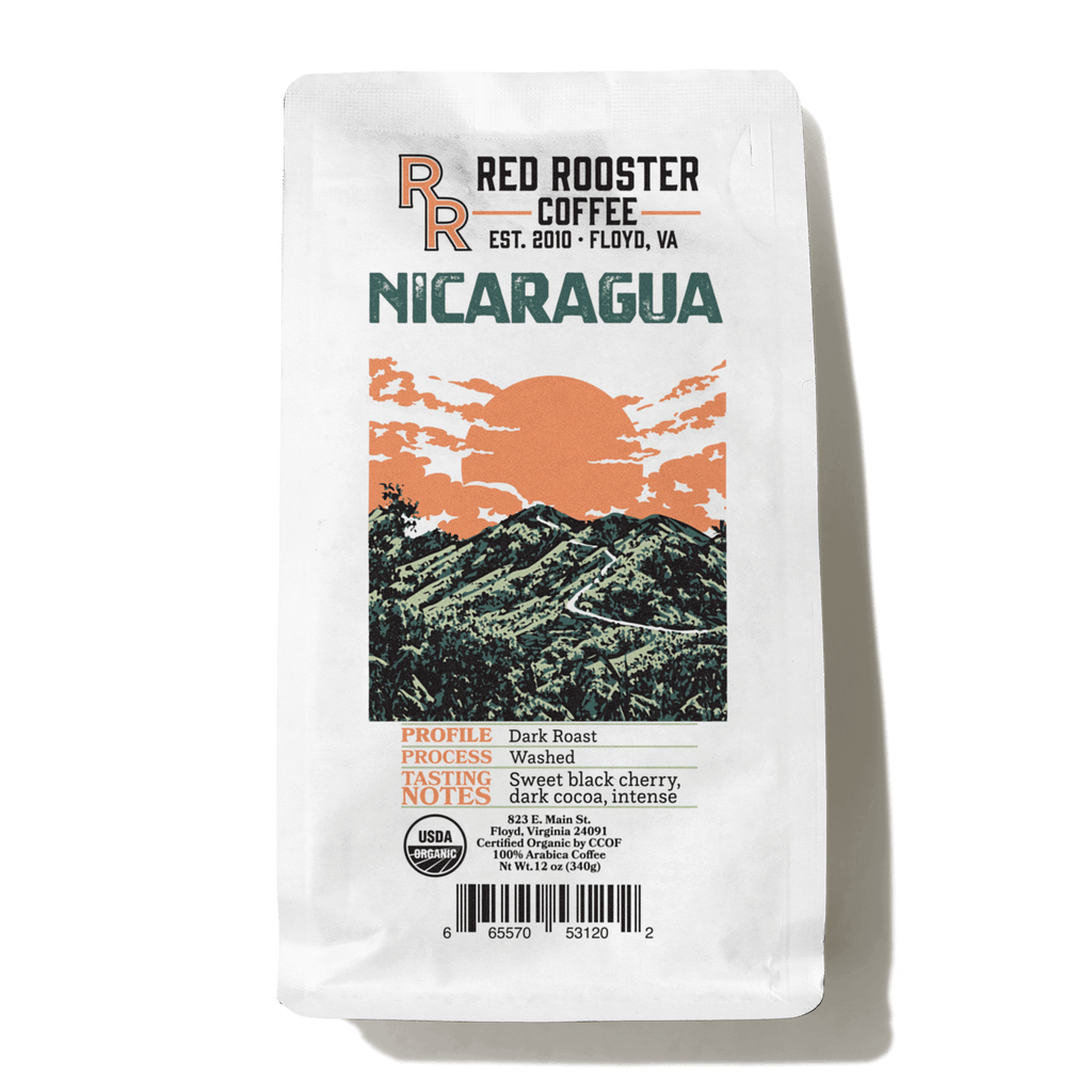 Red Rooster Coffee Nicaragua coffee package 