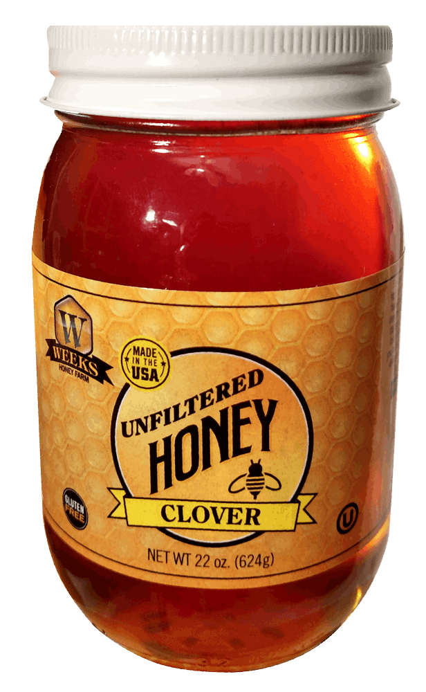 All-Natural Pure Raw Clover Honey